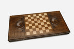 Backgammon Set Tiger - handmade wooden backgammon board