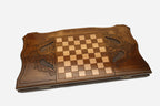 Armenian Backgammon Set - St. Hripsime Church - handmade wooden backgammon board