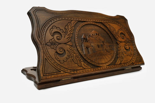 Armenian Backgammon Set - St. Hripsime Church - handmade wooden backgammon board