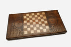 Armenian Backgammon Set - Coat of Arms III - handmade wooden backgammon board