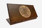 Armenian Backgammon Set - Coat of Arms III - handmade wooden backgammon board