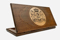 Georgian Backgammon Set - Coat of Arms II - handmade wooden backgammon board