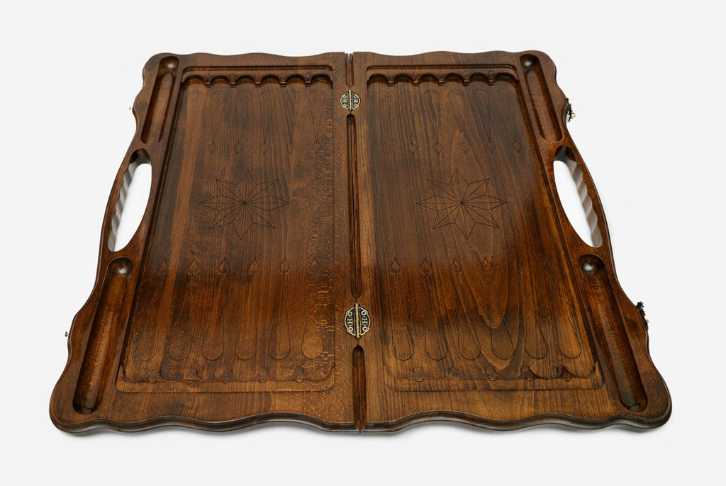 Backgammon Set Eagle - handmade wooden backgammon board