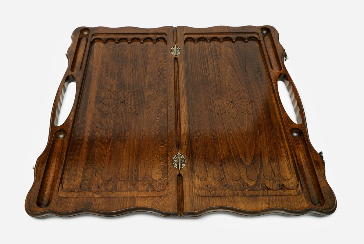 Backgammon Set Eagle - handmade wooden backgammon board