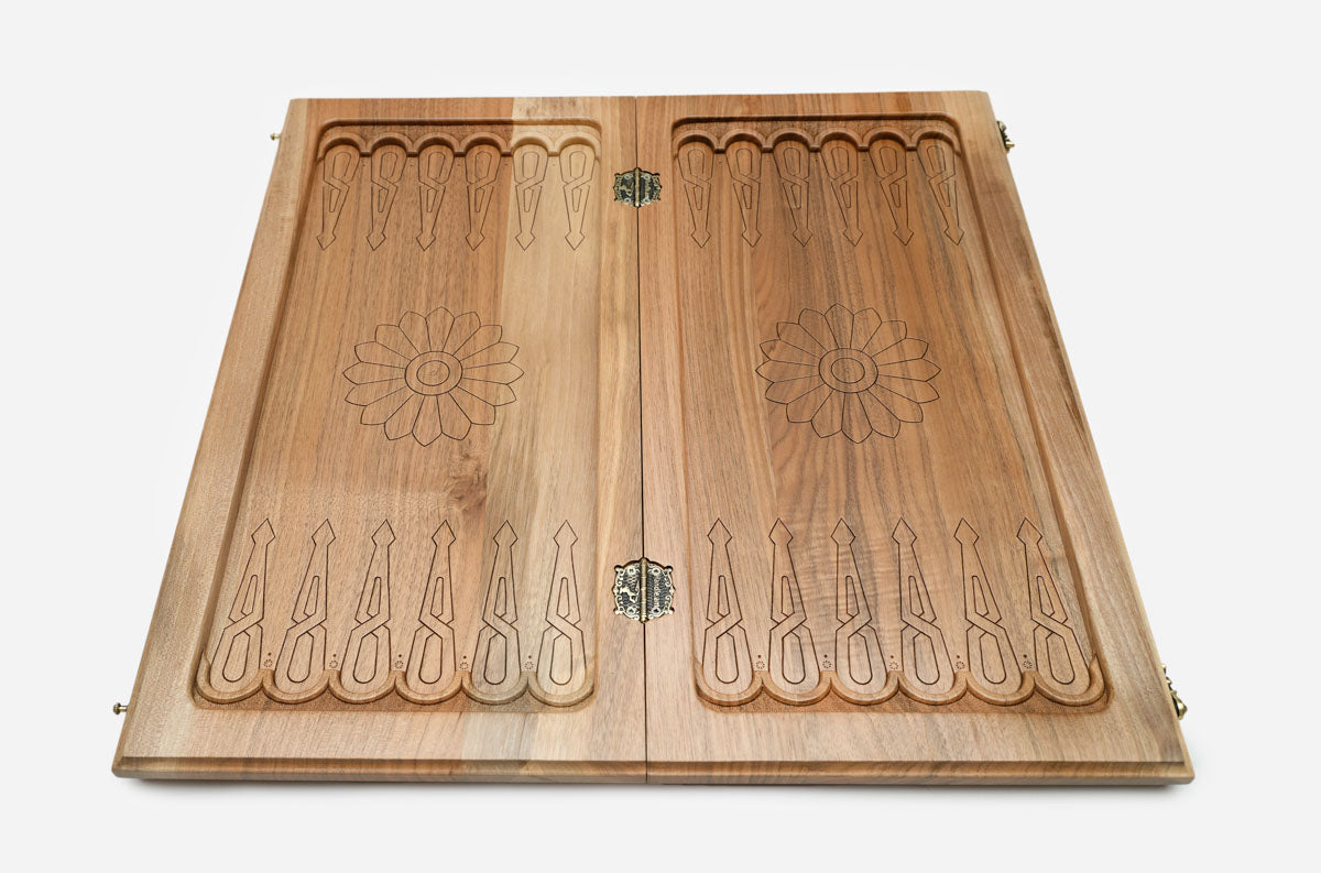 Armenian Backgammon Set - National Costume - handmade wooden backgammon board