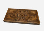 Armenian Backgammon Set - Ornaments V - handmade wooden backgammon board