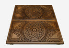 Armenian Backgammon Set - Ornaments V - handmade wooden backgammon board
