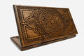 Armenian Backgammon Set - Ornaments V - handmade wooden backgammon board