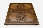Armenian Backgammon Set - Ornaments IV - handmade wooden backgammon board