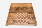 Armenian Backgammon Set - Ornaments III - handmade wooden backgammon board