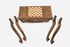 Handle Georgian Coat of Arms table disassembled with legs removed for shipping