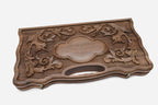 Armenian Backgammon Set - Ornaments Silver - handmade wooden backgammon board