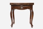 Handle Georgian Coat of Arms backgammon table closed, straight front view