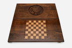 Armenian Backgammon Set - Coat of Arms - handmade wooden backgammon board