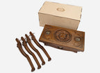 Handle Lion backgammon table disassembled in its shipping crate