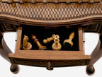 Engraved chess table, side profile