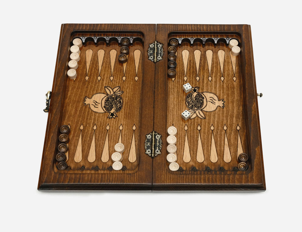 Pomegranate and Grapevine chess and backgammon set - view 8