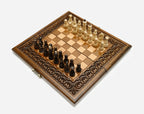 Ornamental Rosette chess and backgammon set detail 7