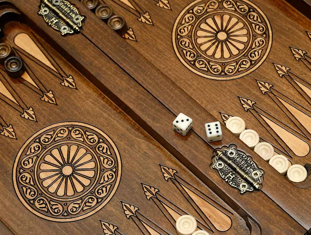 Ornamental Rosette chess and backgammon set detail 8