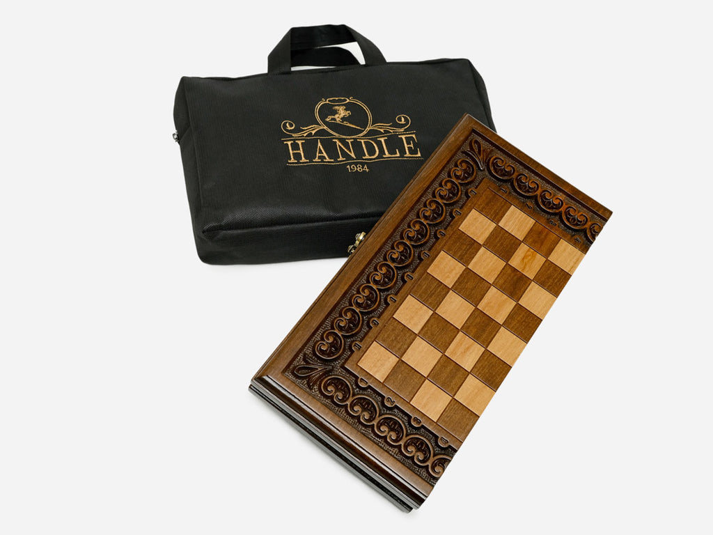 Ornamental Rosette chess and backgammon set detail 10
