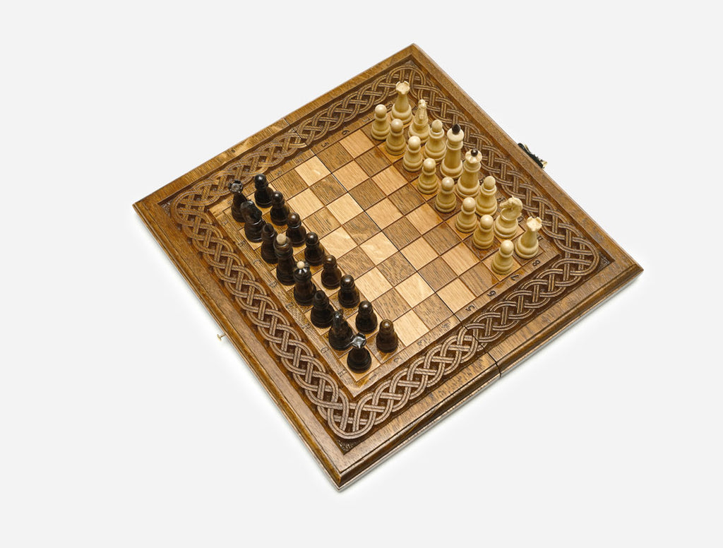 Ornamental Rosette chess and backgammon set - view 3