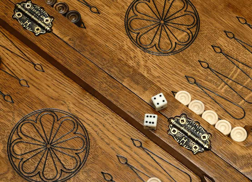Ornamental Rosette chess and backgammon set - view 9