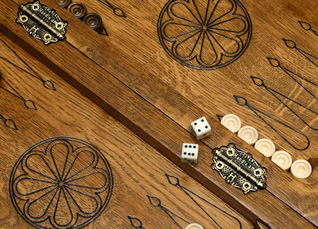 Ornamental Rosette chess and backgammon set - view 9