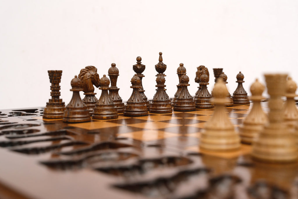 Octagon chess table detail 2