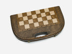 Side view of the closed board showing its briefcase form