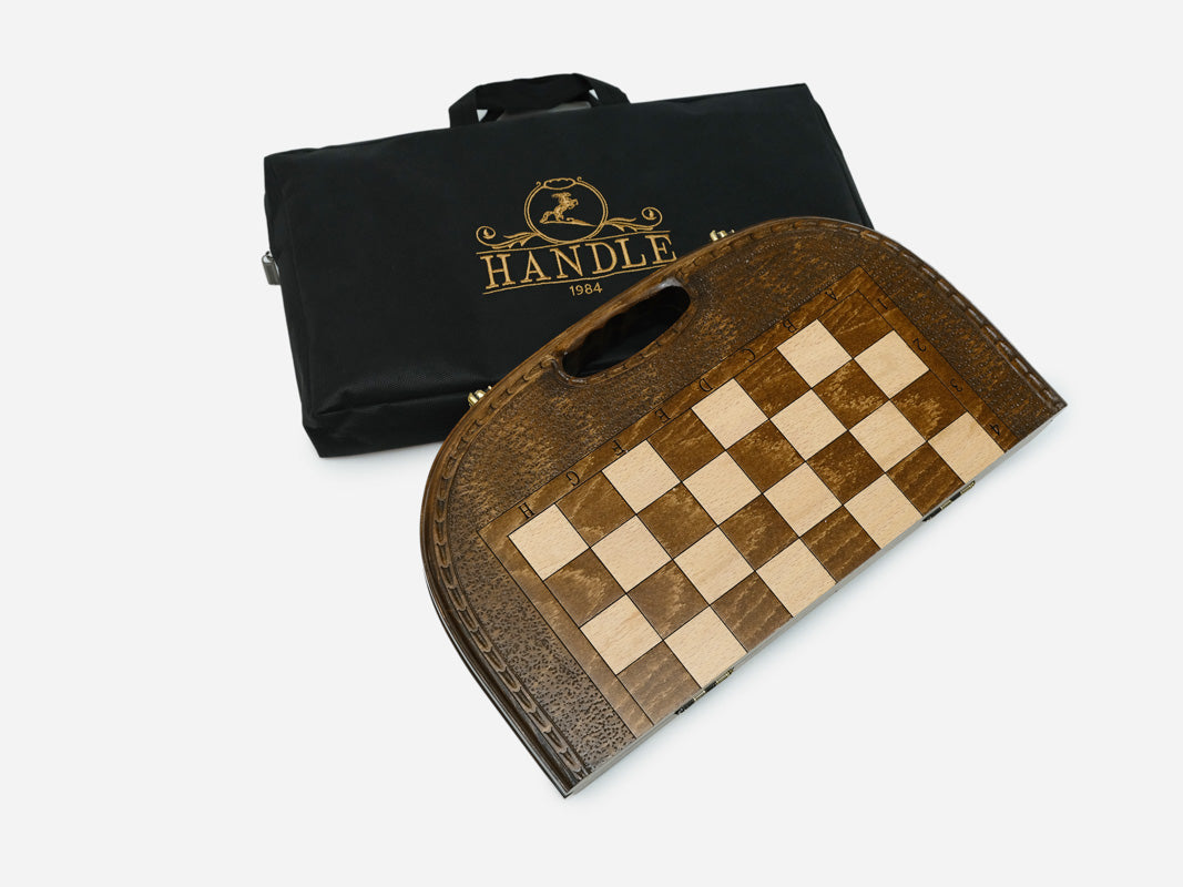Interior view showing both rosette medallions and the backgammon points