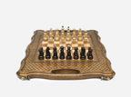 Detail of the diamond lattice engraving and carry-handle cutout