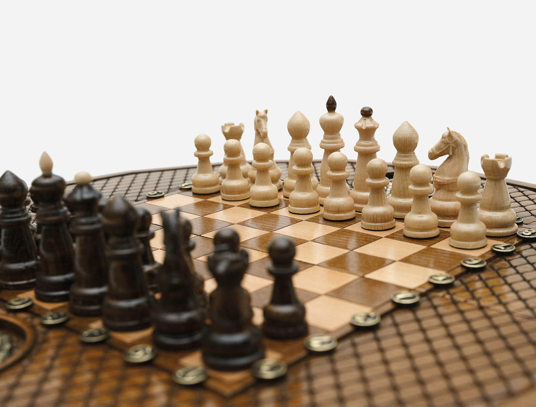 Pomegranate and Grapevine chess set detail 7