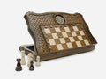Standard Ornamental Rosette Beech Chess Set III