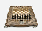 Ornamental Rosette chess set detail 4