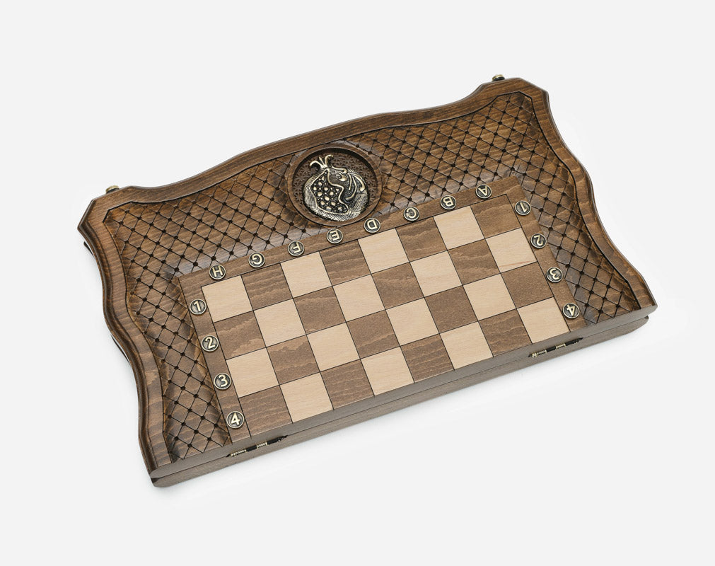 Pomegranate and Grapevine chess set detail 9