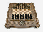 Pomegranate and Grapevine chess set detail 3