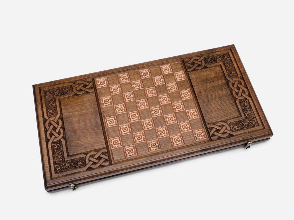 Ornament backgammon open playing surface