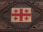 Detail of the knotwork scrollwork