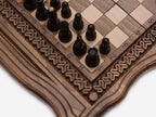 Ornamental Rosette chess set detail 5