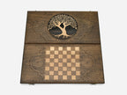 Armenian Backgammon Set - Tree of Life - handmade wooden backgammon board