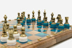 Overhead view of the epoxy board and full bronze army