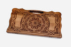 Close-up of the beechwood carving texture