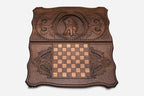 Armenian Backgammon Set - Tigran Great - handmade wooden backgammon board