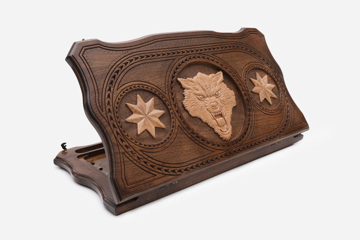 Wolf Beech Backgammon Board
