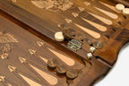 Side view of the carved beechwood board