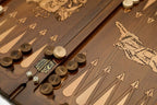 Side view of the carved beechwood board
