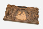 Angled view of the Vakhtang Gorgasali carved backgammon board
