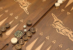 Side view of the carved beechwood board