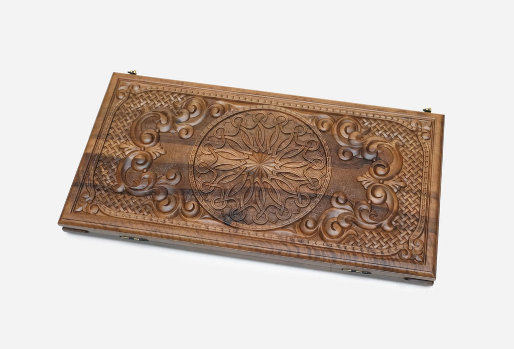 Ornamental Rosette backgammon board - view 5