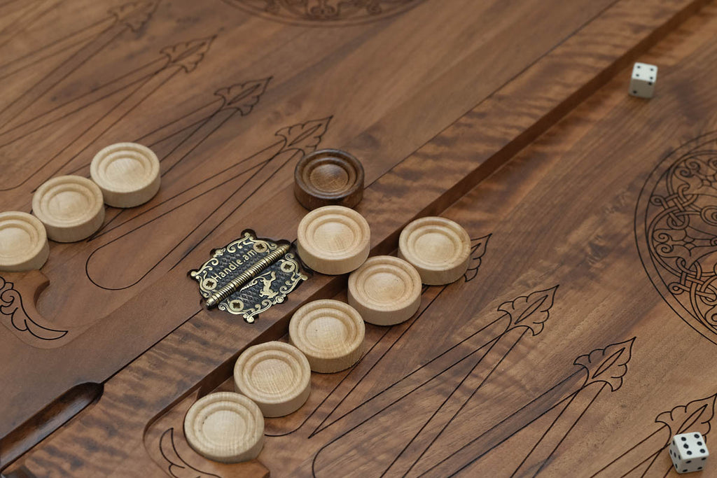 Ornamental Rosette backgammon board - view 7